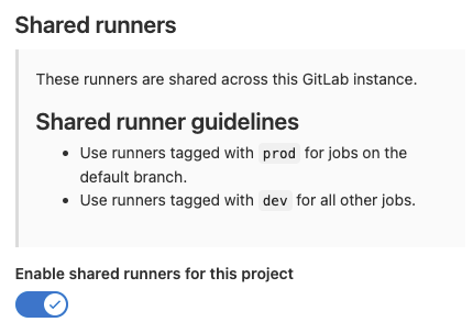 Instance runner details example